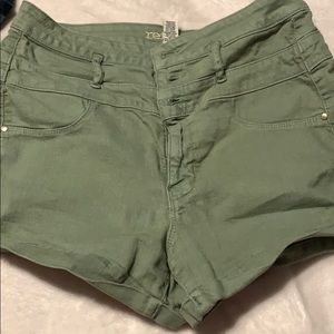 Light OLIVE green shorts
